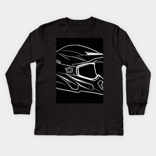 Motorcycle Helmet Kids Long Sleeve T-Shirt